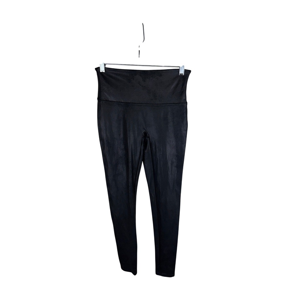 Spanx Faux Leather Leggings Black High Waist Regular Size Medium